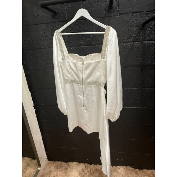 BRONX AND BANCO LANA BRIDAL MINI DRESS IN WHITE - Picture 7 of 8